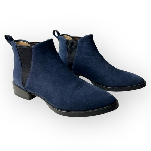 Poppy Barley Navy Suede Chelsea Ankle Boots 6 - Picture 2 of 8